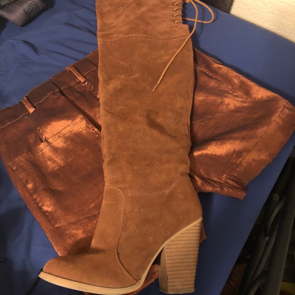 Tan Knee High Boots